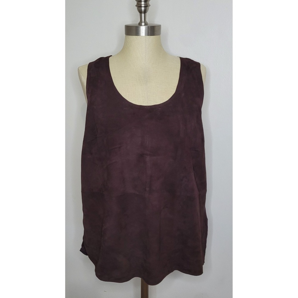 VTG Lucky Brand 100%‎ Suede Halter Tank Top Cowgirl Boho Festival Western Large